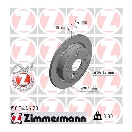 Zimmermann Brake Disc - Standard/Coated, 150344620 150344620